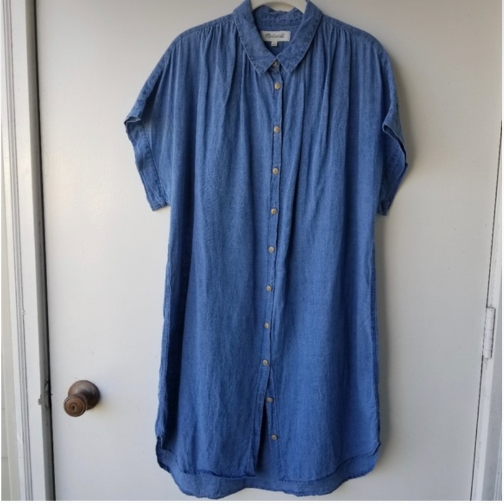Madewell Central Button Down Linen Shirtdress - image 3